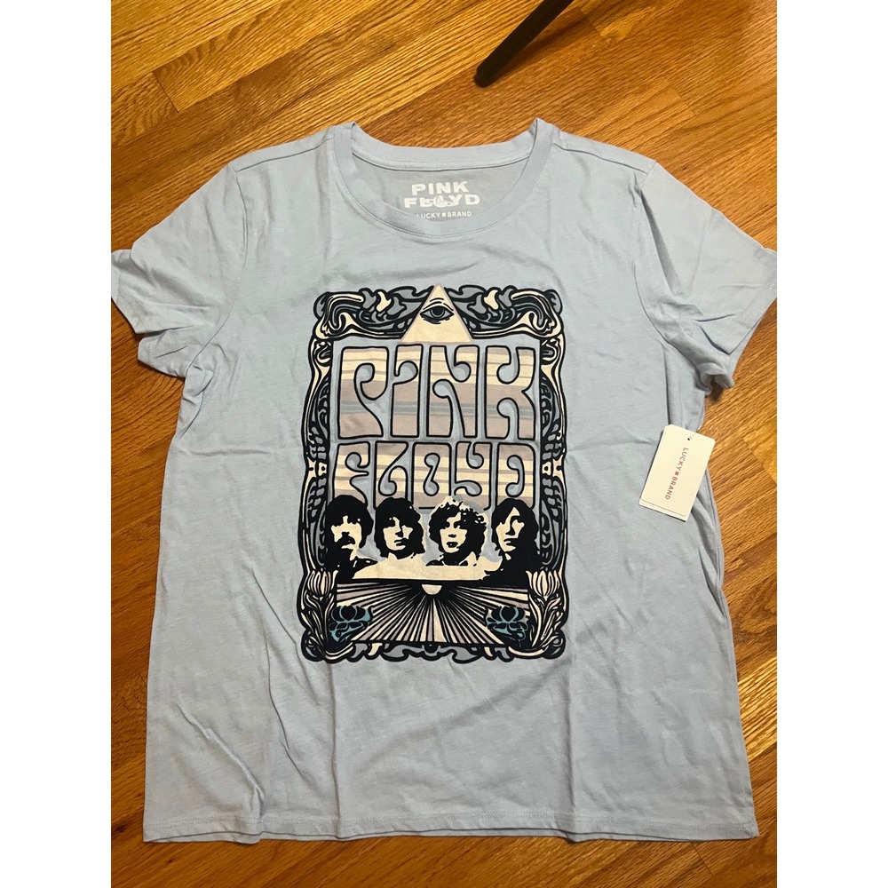 Lucky Brand Light Blue Pink Floyd Graphic Tee